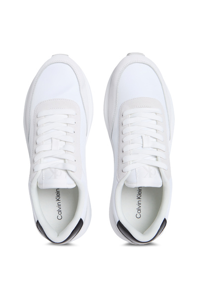 Calvin Klein Men Bright White/Black Athleisure Runner Tallinn Low Top Sneakers