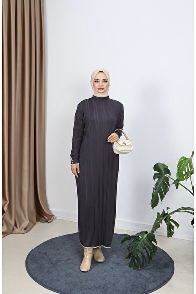 NİSUM MODA Mercerized Dress with Braided Hair