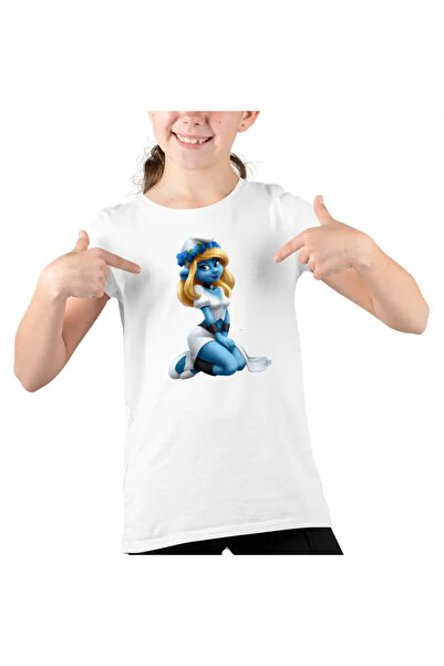 OEM Tricou Copii Fete Smurfette Strumfii Strumfita Elf