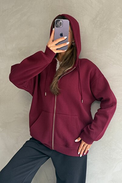 Ulino Hanorac tricotat cu mâneci lungi, buzunare și fermoar, cu căptușeală in...