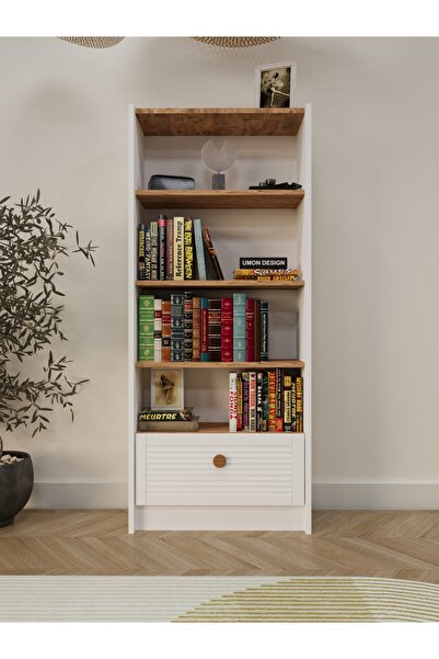 umondesign Havana 5 Raflı Kapaklı Kitaplık MDF Dekoratif Kapak Bohem