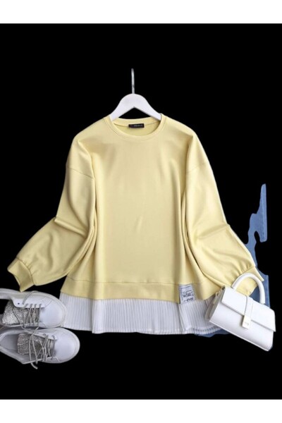 ŞAHİN TESETTÜR GİYİM ETEK UCU PİLİSELİ SALAŞ TUNİK 5616