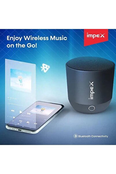 ORIAN Ampex Speaker – Built-in 400mAh Lithium-Ion Battery, 5W Ultra-Sonic Performance, Black