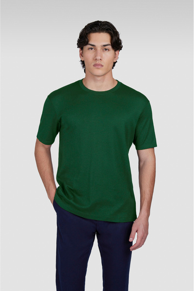 PAUL&SHARK MEN'S WOVEN COTTON LYOCELL T-SHIRT