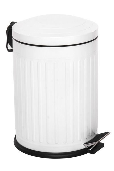 Se Yank Haus 12 Lt Vintage Series Black Trash Can with Shock Absorber Cover for Bathroom, Kitchen, Toilet, Balcony