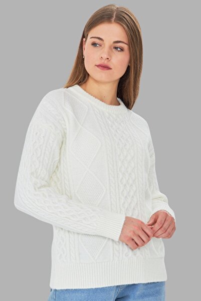 Irmak Kerekli Women's Crew Neck Hair Knit Sweater 70105