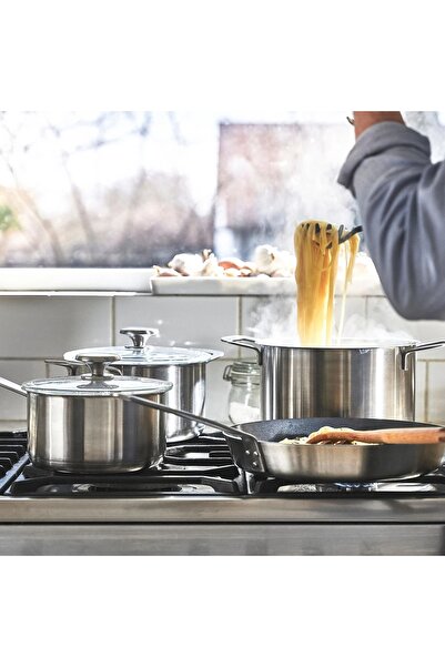 IKEA Steel Cookware Set Stainless Steel 7 Pieces - with a Gift