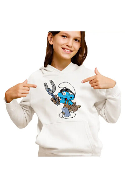 OEM Hanorac Copii Fete Strumfii Fierarul Potcovar Potcoava