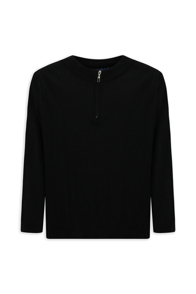 POLO CLUB Regular Fit Half Turtleneck Zippered Knitwear Sweater