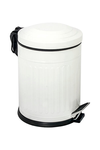 Se Yank Haus 5 Lt Vintage Series Black Trash Can with Shock Absorber Cover for Bathroom, Kitchen, Toilet, Balcony