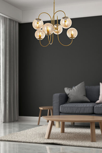 HubRom Chandelier HubRom, SINIR 5006-8080-52 65x65xHmax95 cm 6xE14-40W Antique