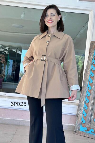 İnce Topuk Prive Seri Polo Yaka Cotton Trençkot 6p025