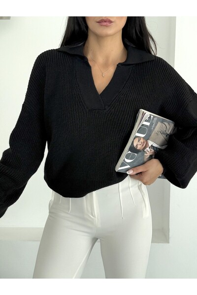 NOA LİNE Women's Soft Knitwear Polo Neck Sweater
