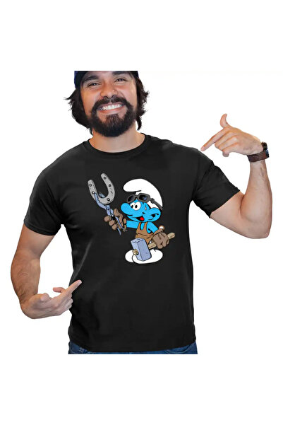 OEM Tricou Barbati Strumfii Fierarul Potcovar Potcoava