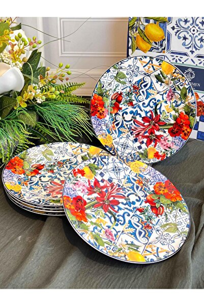 ROSSEV Italy Garden Pasta Plate Set of 6