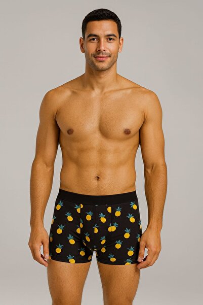 enmodaiçgiyim Pachet de 5 boxeri pentru bărbați din Lycra de înaltă calitate cu modele mixte – imprimare digitală