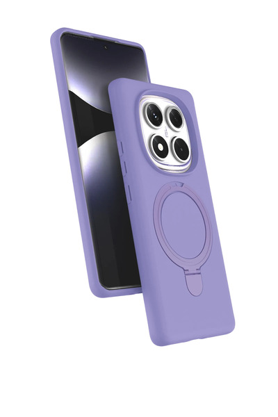 NewFace غطاء حماية SEPETIM لهاتف شاومي ريدمي نوت 14 برو 4G مع حامل ماجسيف - أرجواني