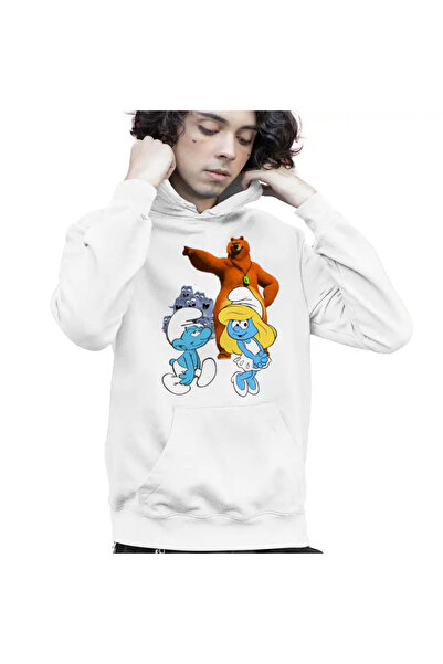 OEM Hanorac Copii Baieti Strumfii Grizzy Lemingii Strumfita