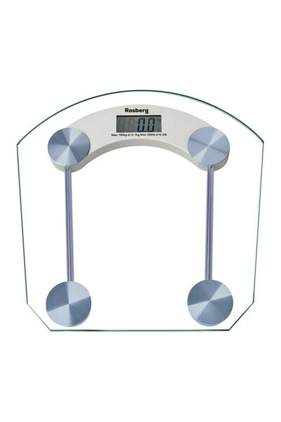 rosberg Scale R51650B, 180 kg, Digital, Battery included, LCD, Glass