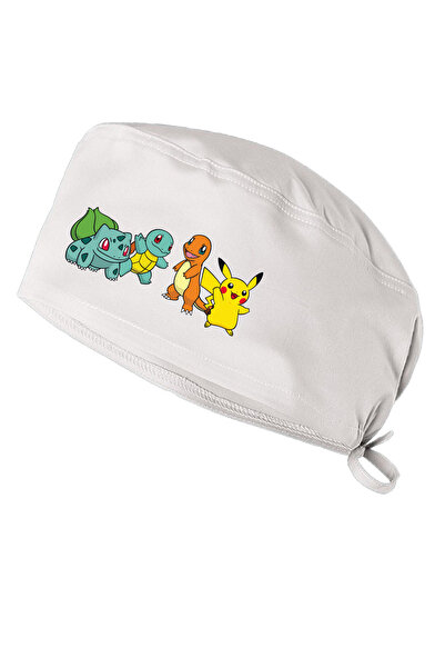 bonecim Bonnet cu tematică Pikachu Pokemon Doctor Nurse Cook Chef Bonnet Dent...