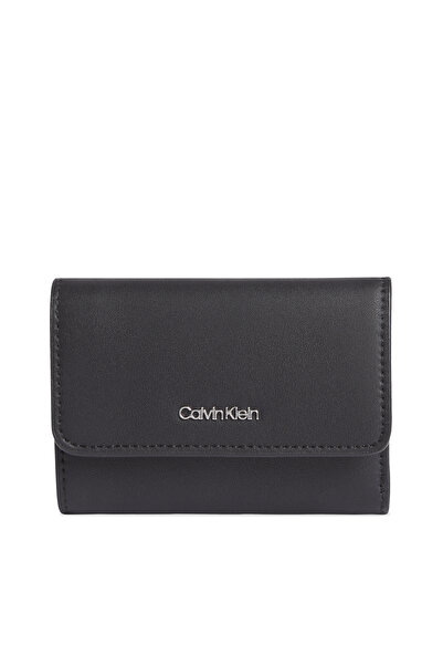 Calvin Klein Women Black Must Small Trifold Wallet