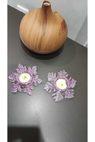 Demet Art Studio Reçineye Hayat Veriyoruz Epoksi 2'li Beyaz Pembe Renkli Kar ...