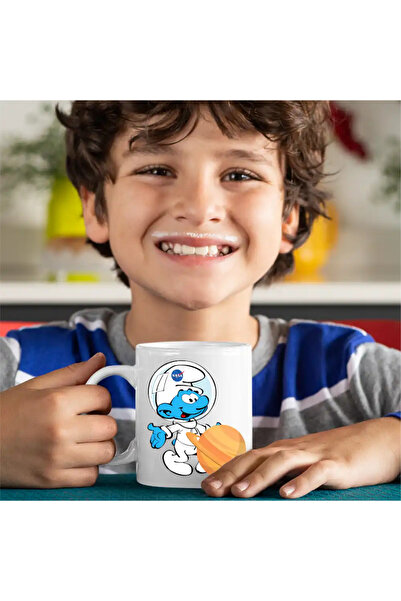 OEM Smurfs Astronaut Saturn NASA Mug