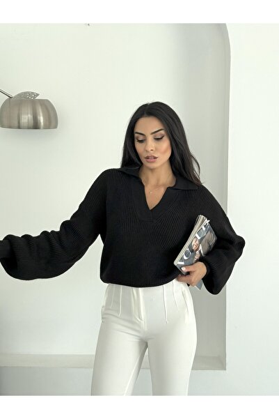 NOA LİNE Women's Soft Knitwear Polo Neck Sweater