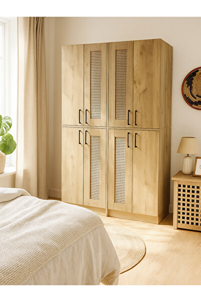 dorpek Monza 4 Kapaklı Gardırop - 182 cm Y, 122 cm G - Genç Odası ve Yatak Odası Gardırop