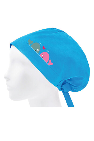 bonecim Dear Whale Themed Cap Standard and Large Size Surgical Cap Doctor Nur...