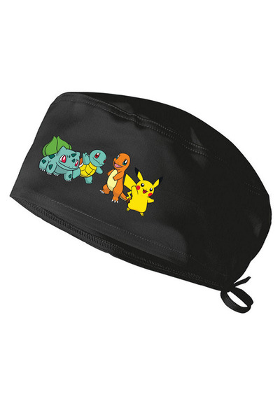bonecim Bonnet cu tematică Pikachu Pokemon Doctor Nurse Cook Chef Bonnet Dent...