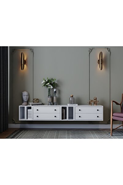 Nettrends Modern Tasarım 4 Çekmeceli Konsol | Geniş Depolama Alanlı Şık Salon...