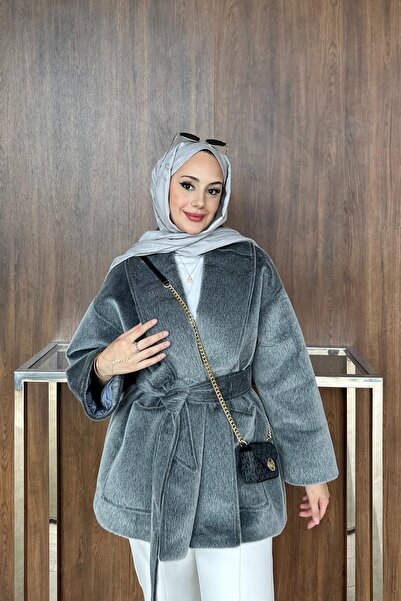 STİLBOON Yakalı Kaban 1117 Antrasit