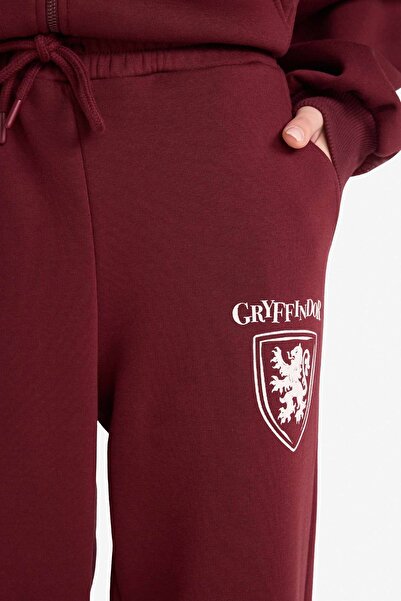DeFacto Okula Dönüş Coool Harry Potter Wide Leg Slogan Desenli Kalın Kumaş Pantolon F8945AX25AU