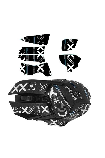 PadForce Decorative Protective Sticker for Logitech G502 Mouse, Non-Slip, Gaming, Office - Black