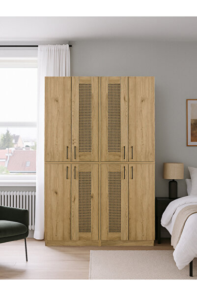 dorpek Monza 4 Kapaklı Gardırop - 182 cm Y, 122 cm G - Genç Odası ve Yatak Odası Gardırop
