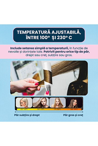 KindKare Steam hair straightener, anti-frizz, negative ions, 30s heating, temp100-230°C, safety