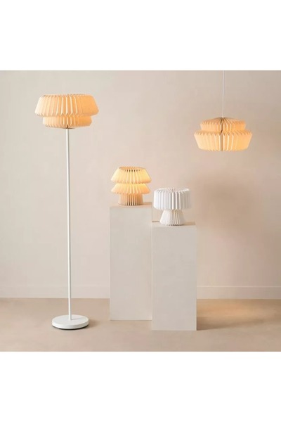 Generic Tasha E27 Table Lamp with Paper Shade - 30.5 x 31 cm