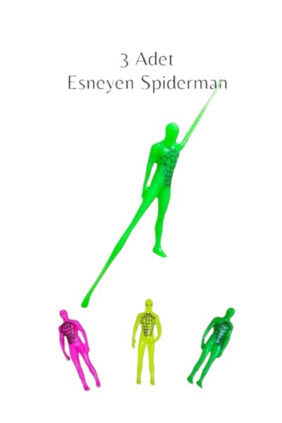 Toys Süper Esnek Figür - Esnek Adam , Esneyebilen Oyuncak - Sünen Adam 3'lü Set