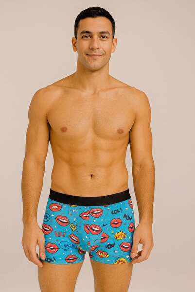 enmodaiçgiyim Pachet de 3 boxeri pentru bărbați din Lycra de înaltă calitate cu modele mixte – Imprimare digitală