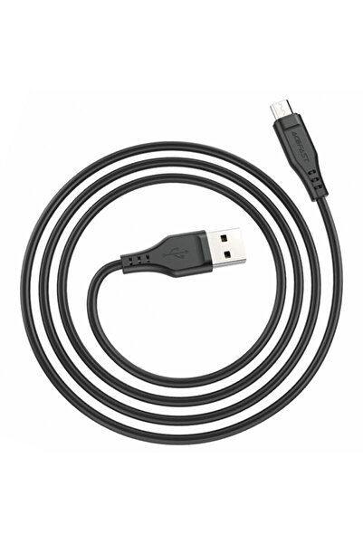Acefast Cablu date USB la Micro-USB 2.4A Acefast, C3-09, alb, 1.2m