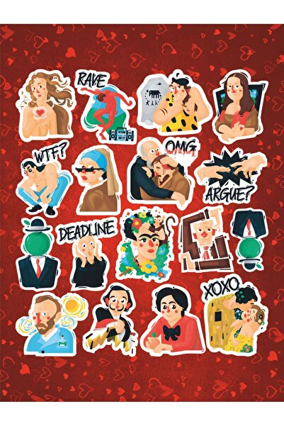 Hediyeni Al مجموعة ملصقات الرسامين المشهورين والفن |   ملصق لابتوب، دفتر ملاحظات، تابلت، هاتف، دفتر، بوليت