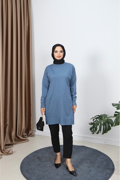 NİSUM MODA Slit Mercerized Tunic