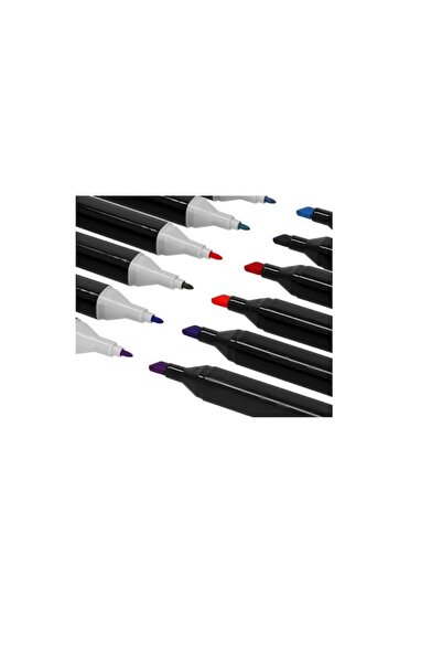 stuffix Set 48 multicolored markers with dual tips and storage case