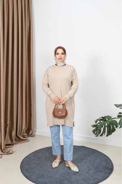 NİSUM MODA Slit Mercerized Tunic