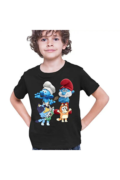 OEM Tricou Copii Baieti Strumfii Bluey Bingo Papa Strumf Bucatarul