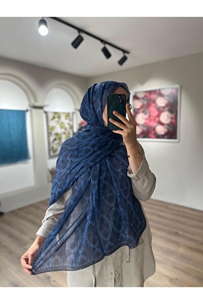 Merwiss Prag Zincir Dersen Rami Şal - Lacivert