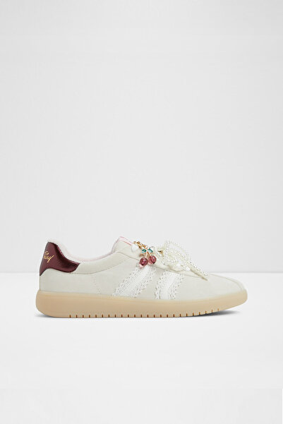 Aldo Sweetthing - Women's White Genuine Suede Lace-Up Sneaker