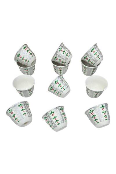 REFAN Set of 12 Coffee Cups with Elegant Patterns
