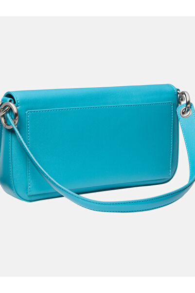 Calvin Klein Women Teal Slate Sculpted Flap Shoulder Bag